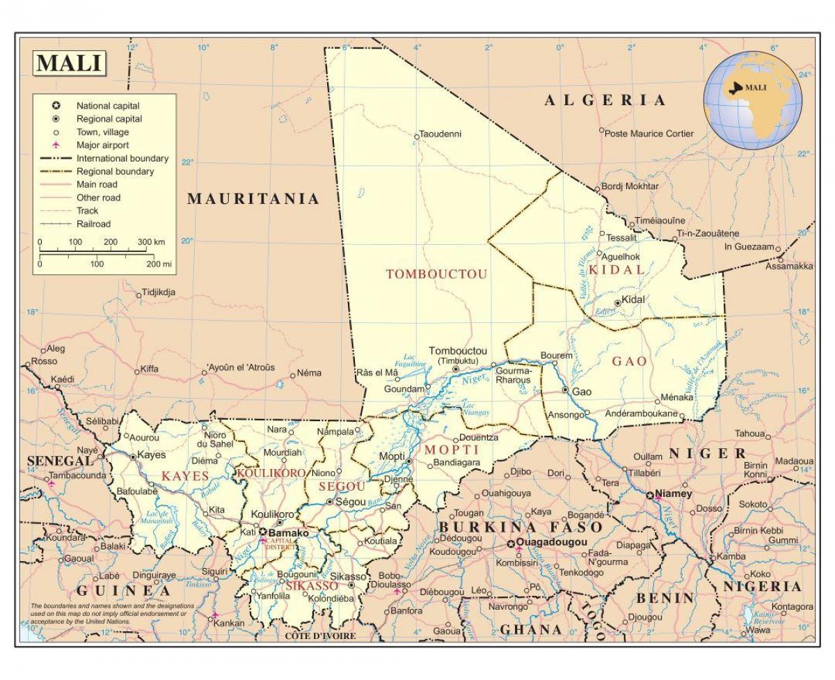 Χάρτης του Μάλι βαθιά