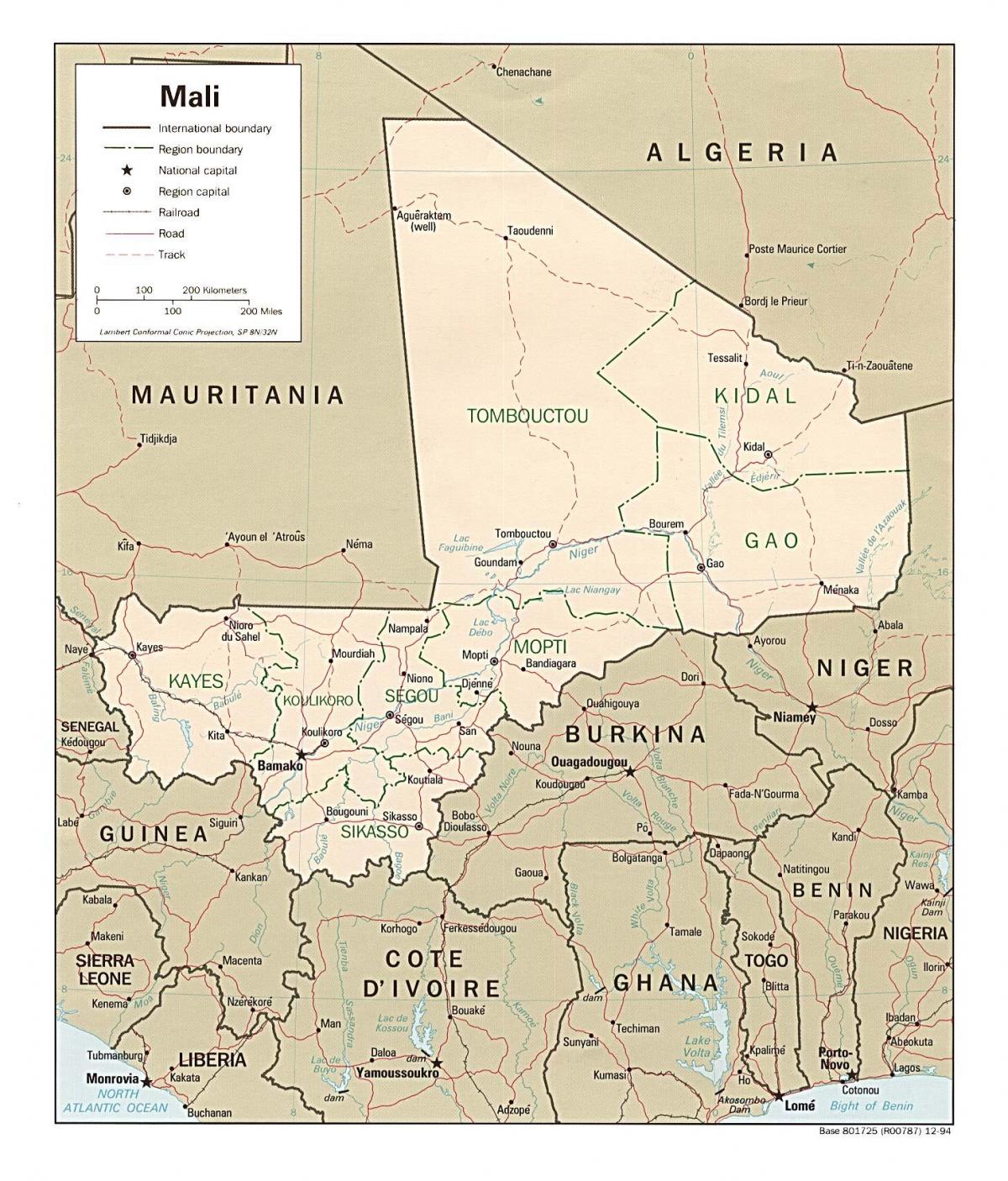 Χάρτης του Μάλι χώρα