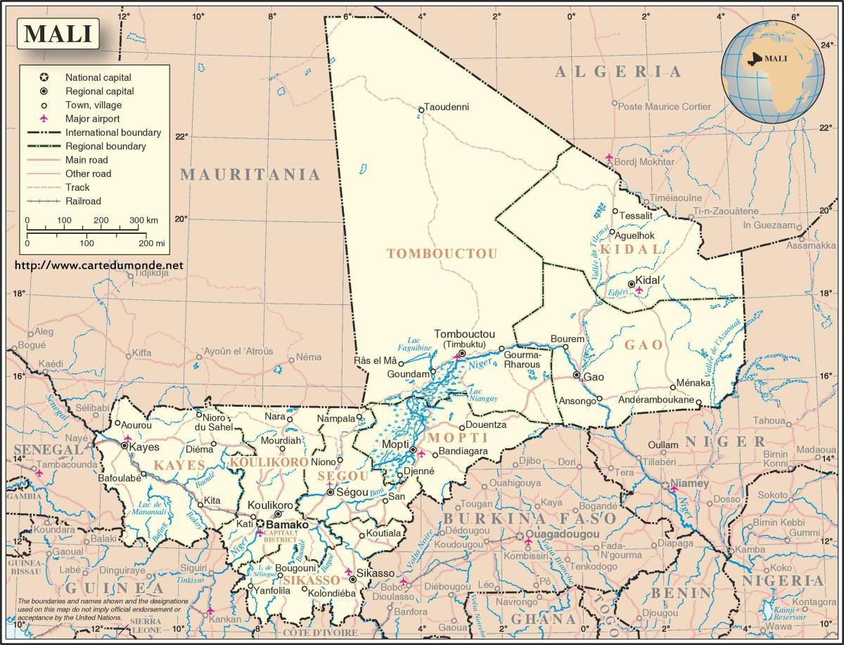 χάρτης του Μάλι