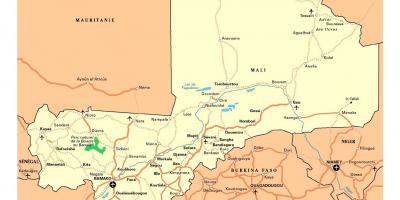 Χάρτης του Μάλι πόλεις